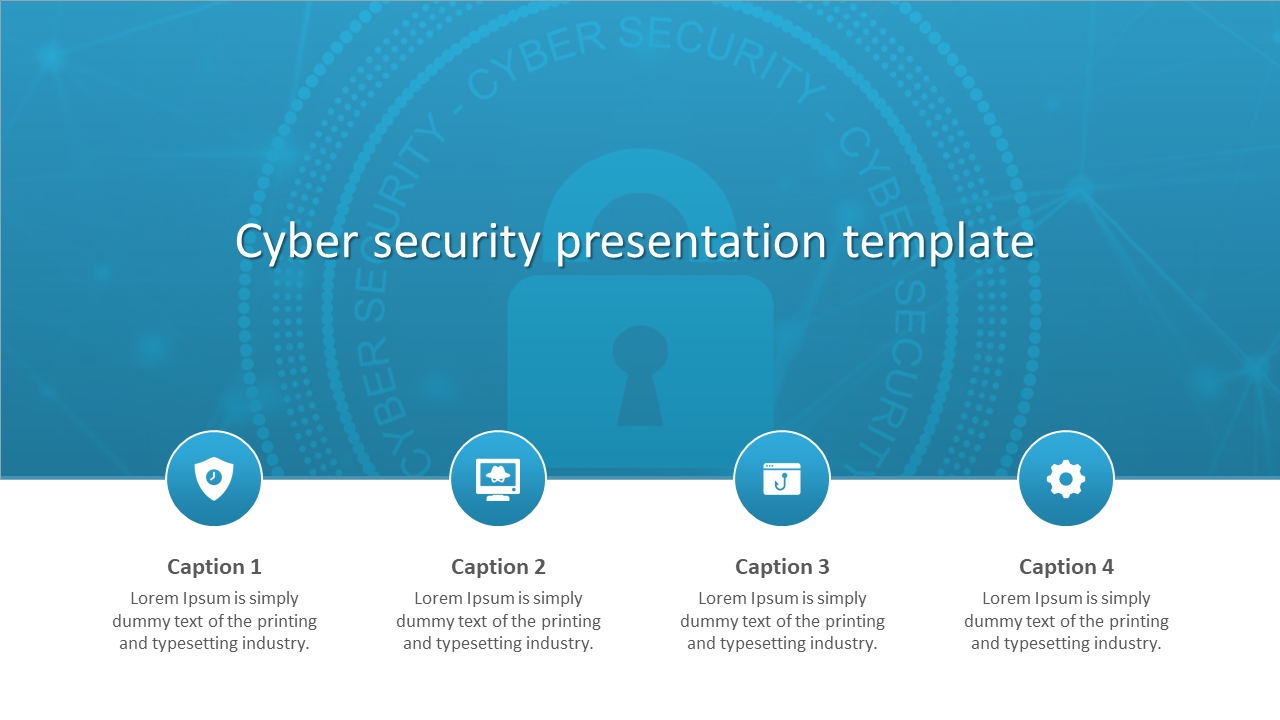 Professional Cyber Security Presentation Template 